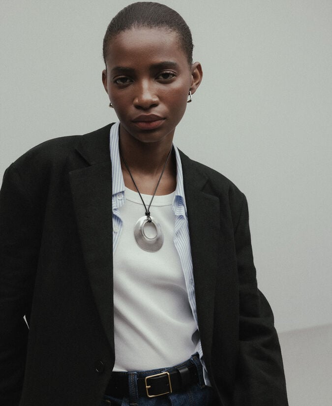 Adolfo Dominguez Collar Pieza Circular Mujer