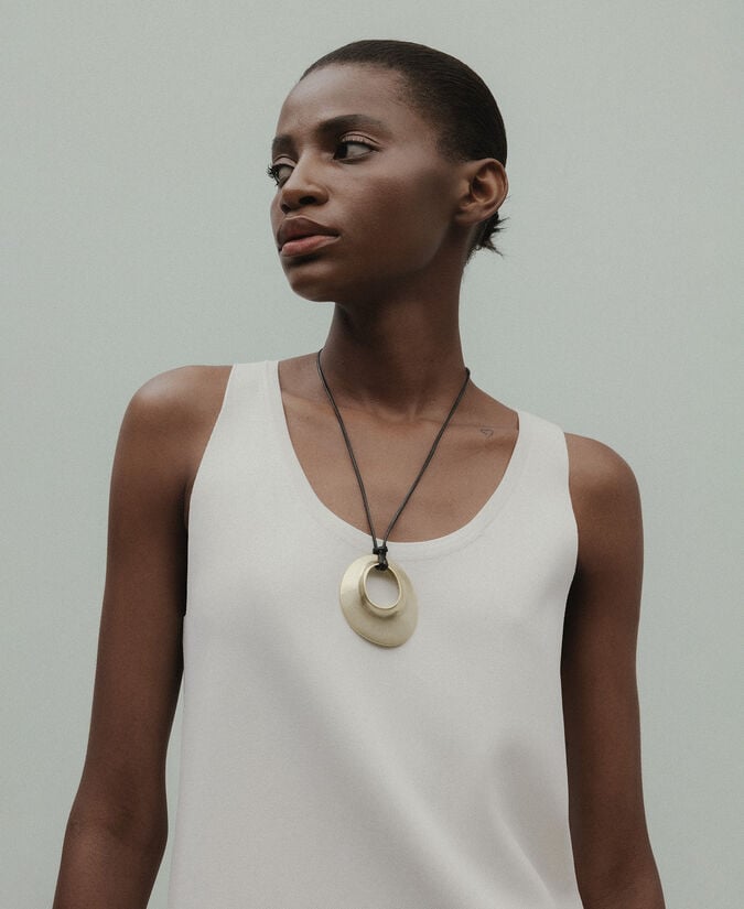 Adolfo Dominguez Collar Pieza Circular Mujer