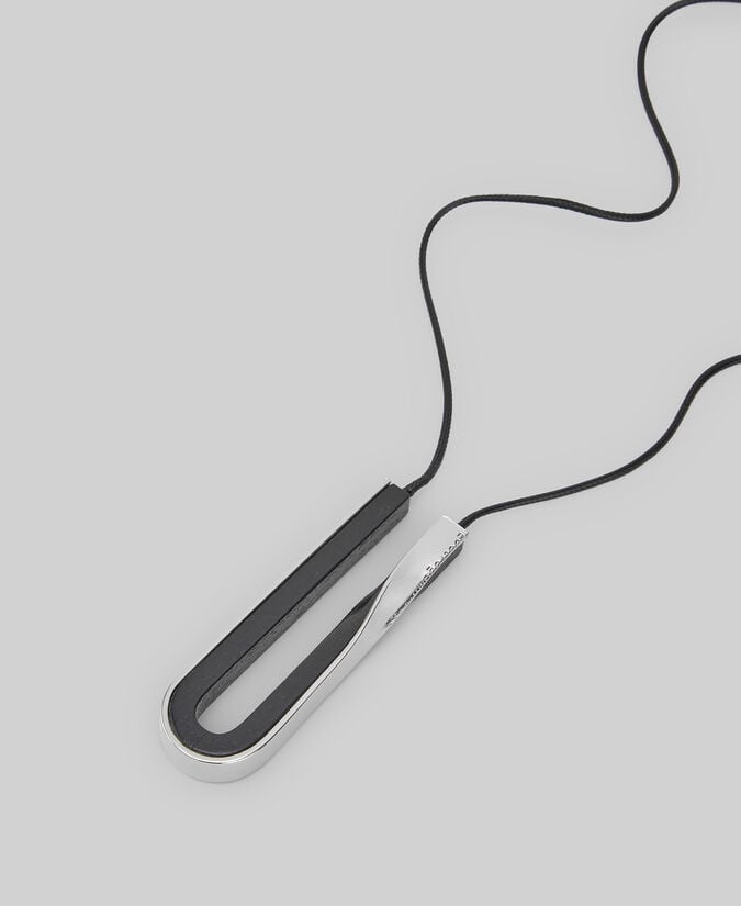 Adolfo dominguez Collar pieza madera y metal mujer