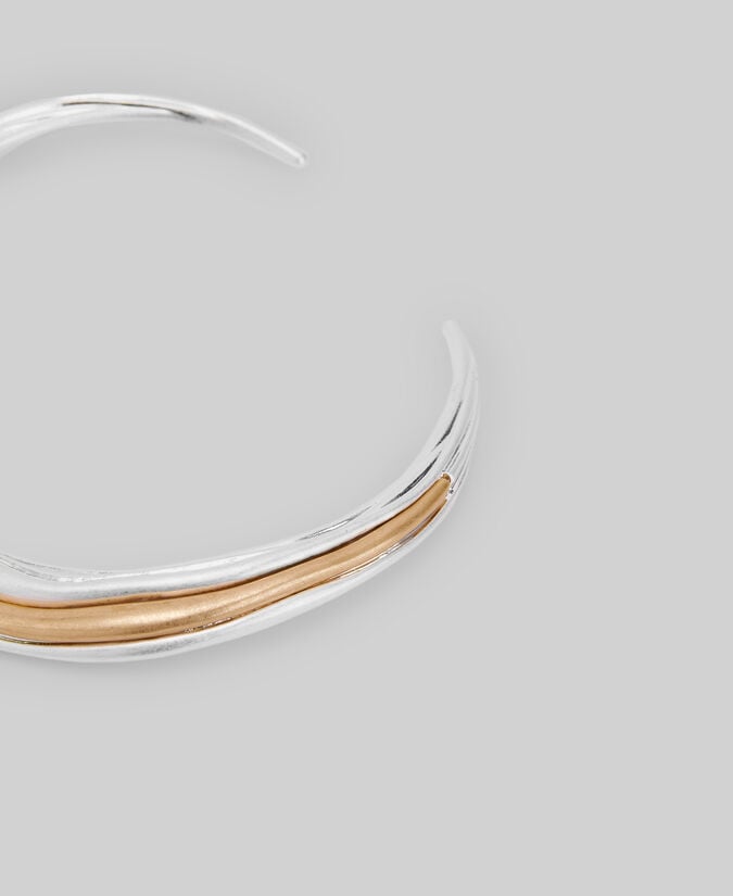 Adolfo Dominguez Collar Rígido Plateado Dorado