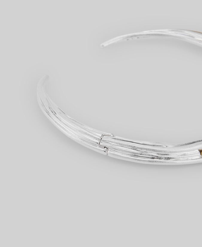 Adolfo dominguez Collar rígido plateado dorado