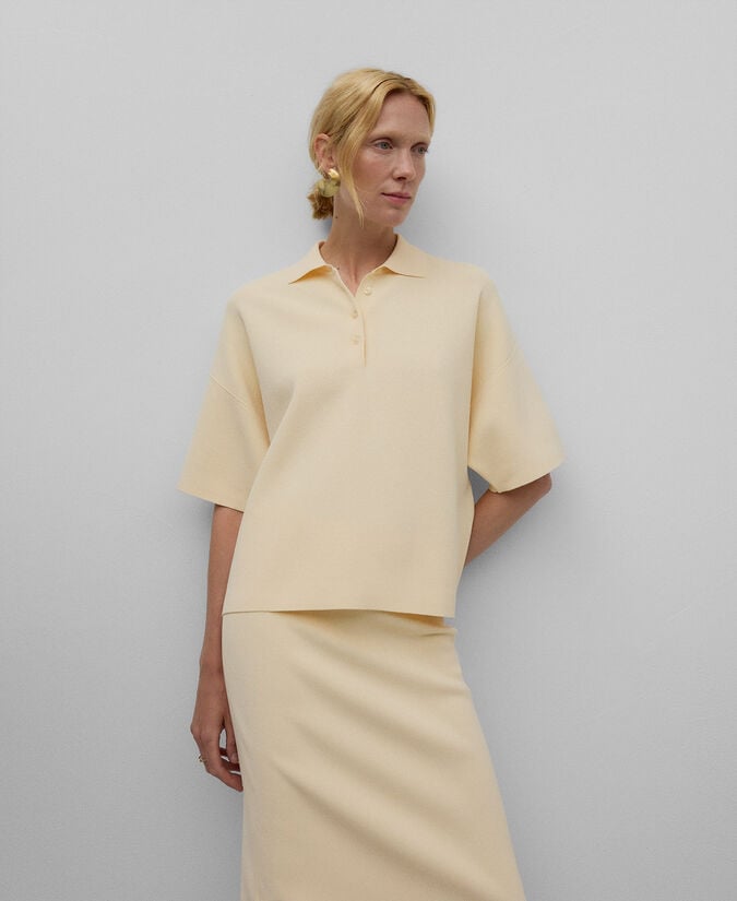 Adolfo Dominguez Falda En Punto Crudo Mujer