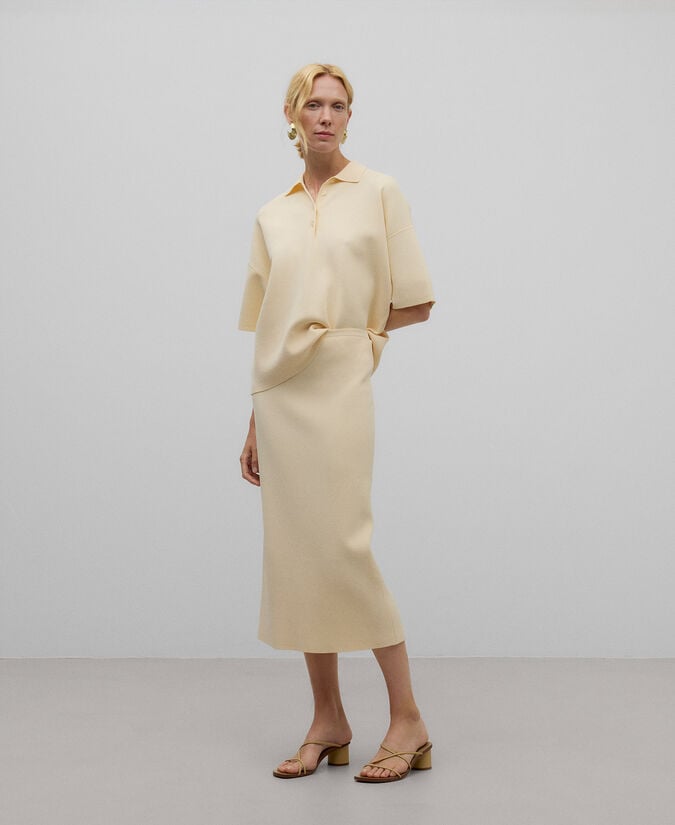 Adolfo dominguez Falda en punto crudo mujer