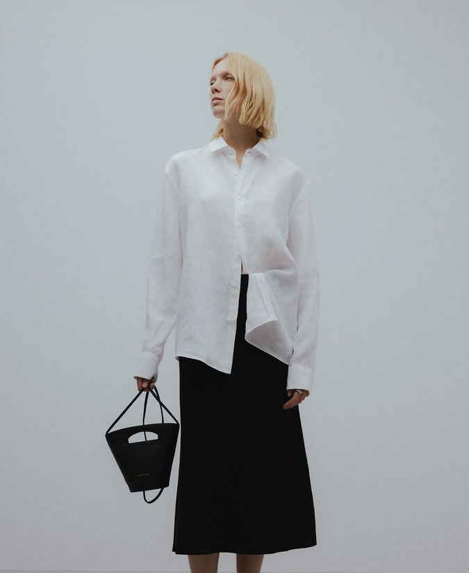 Adolfo dominguez Falda evasé en nailon mujer