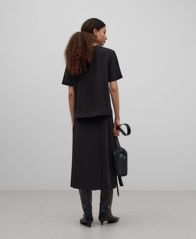 Adolfo Dominguez Falda Midi Evasé Mujer