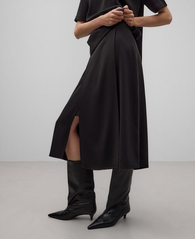 Adolfo Dominguez Falda Midi Evasé Mujer