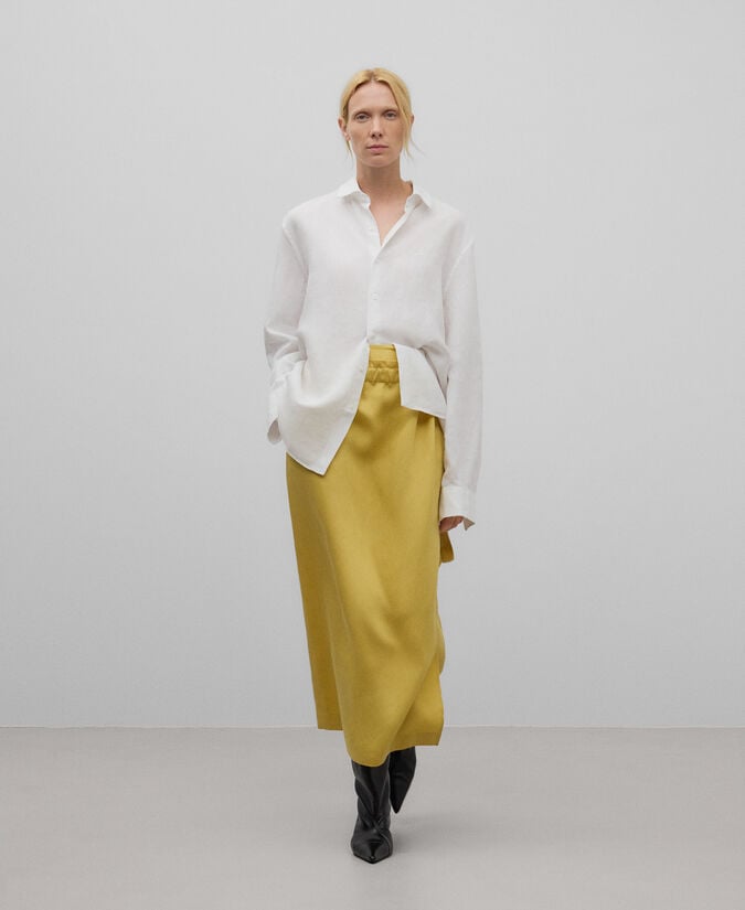 Adolfo dominguez Falda pareo amarilla mujer