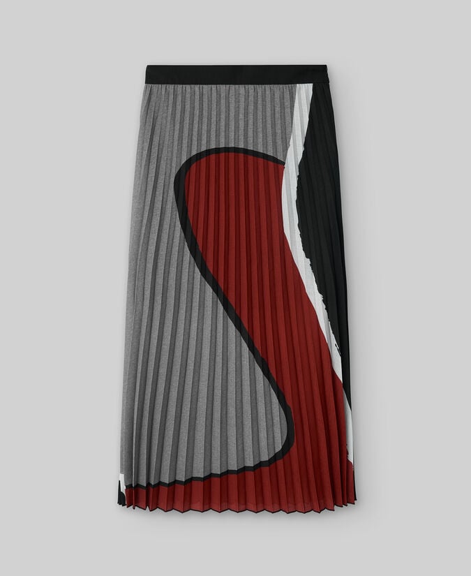 Adolfo Dominguez Falda Plisada Estampada Mujer