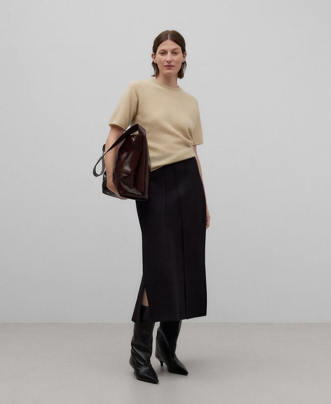 Adolfo dominguez Falda tiras punto mujer