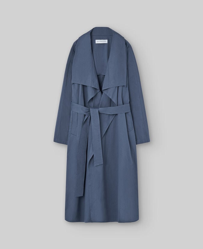 Adolfo Dominguez Gabardina Algodón Azul Mujer