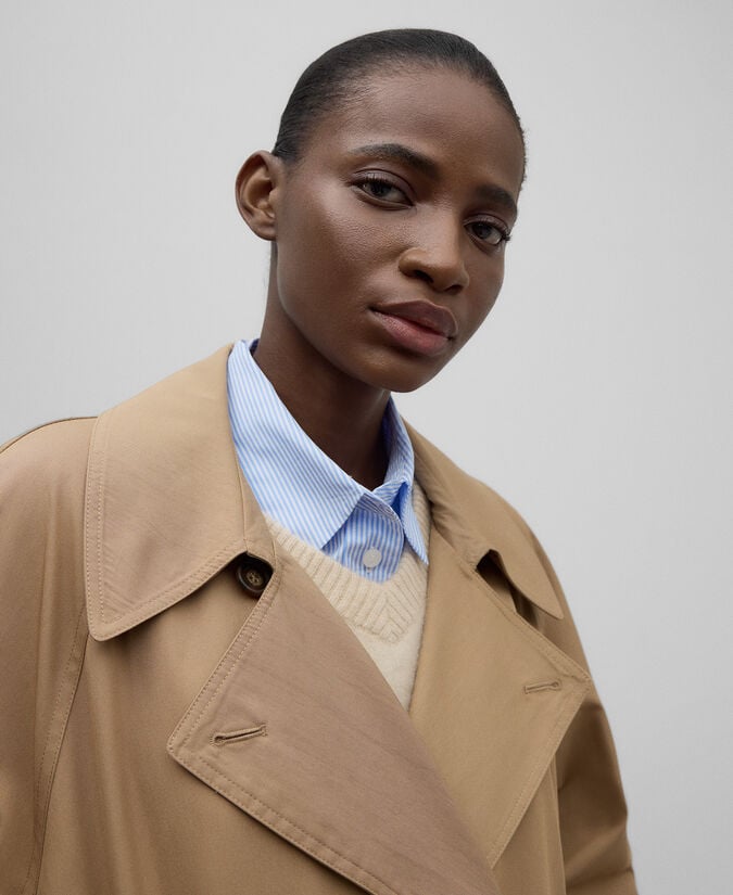 Adolfo Dominguez Gabardina Doble Botonadura Mujer