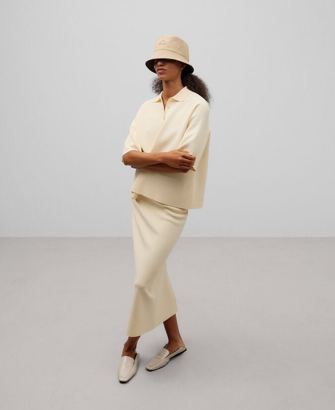 Adolfo Dominguez Gorro Textura Logo Bordado Mujer