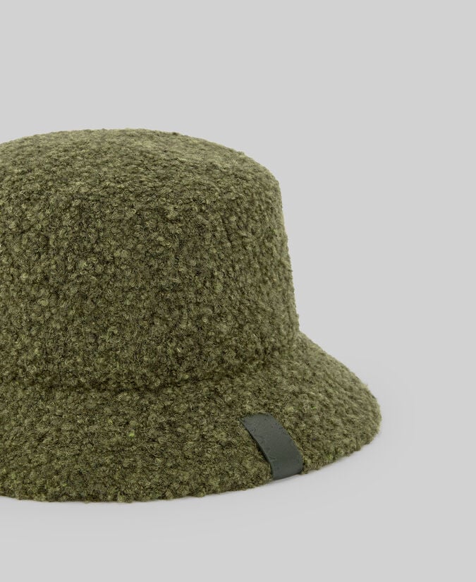 Adolfo Dominguez Gorro Textura Verde Mujer