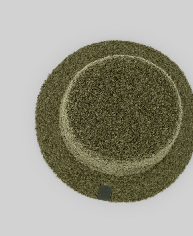 Adolfo dominguez Gorro textura verde mujer