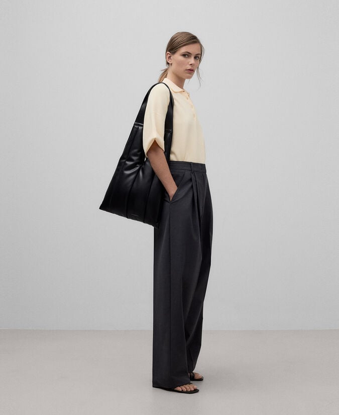 Adolfo Dominguez Hobo Acolchado Piel No Piel Mujer