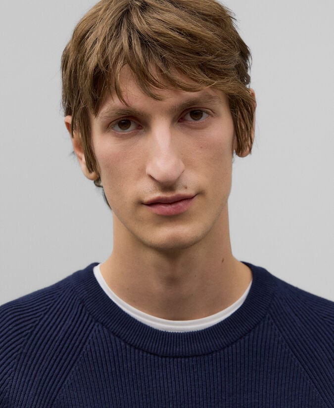 Adolfo Dominguez Jersey Algodón Azul Marino Hombre