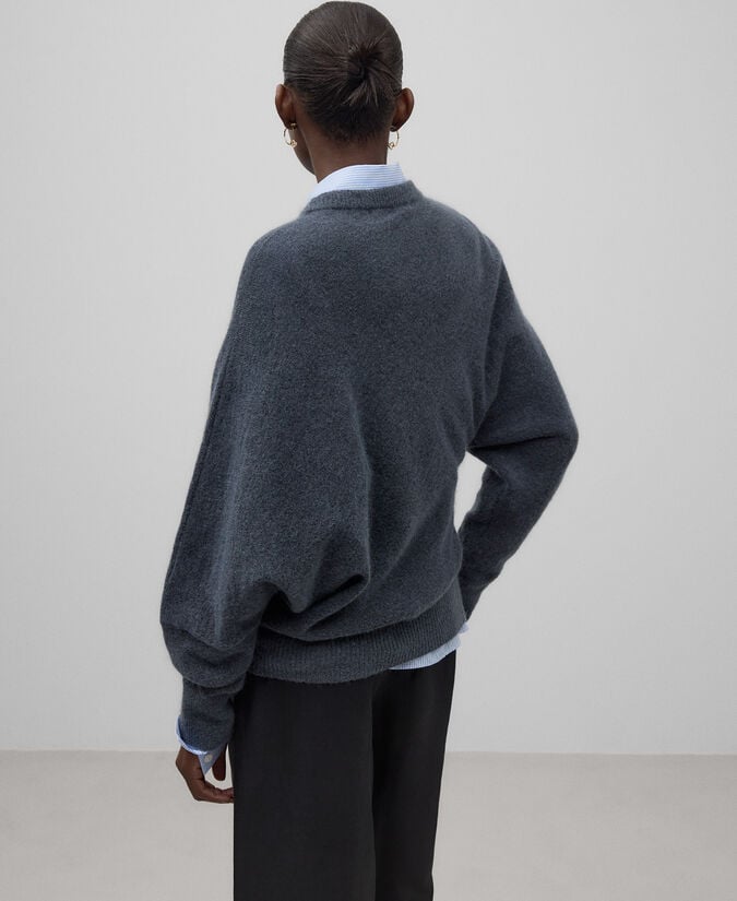 Adolfo Dominguez Jersey Asimétrico Gris Mujer