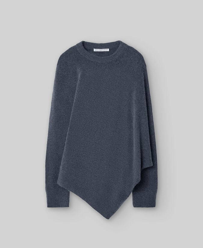 Adolfo Dominguez Jersey Asimétrico Gris Mujer