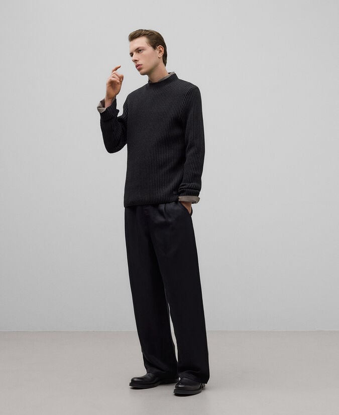 Adolfo dominguez Jersey canalé algodón hombre