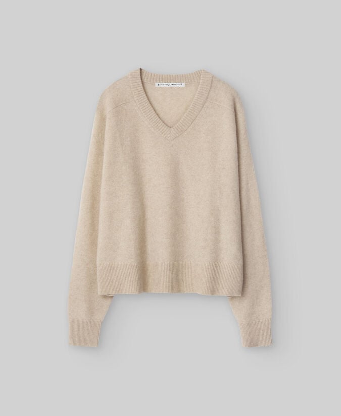 Adolfo Dominguez Jersey Cuello Pico Cashmere Mujer