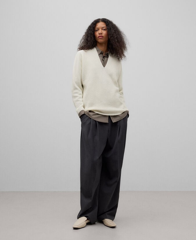 Adolfo dominguez Jersey cuello pico punto mujer