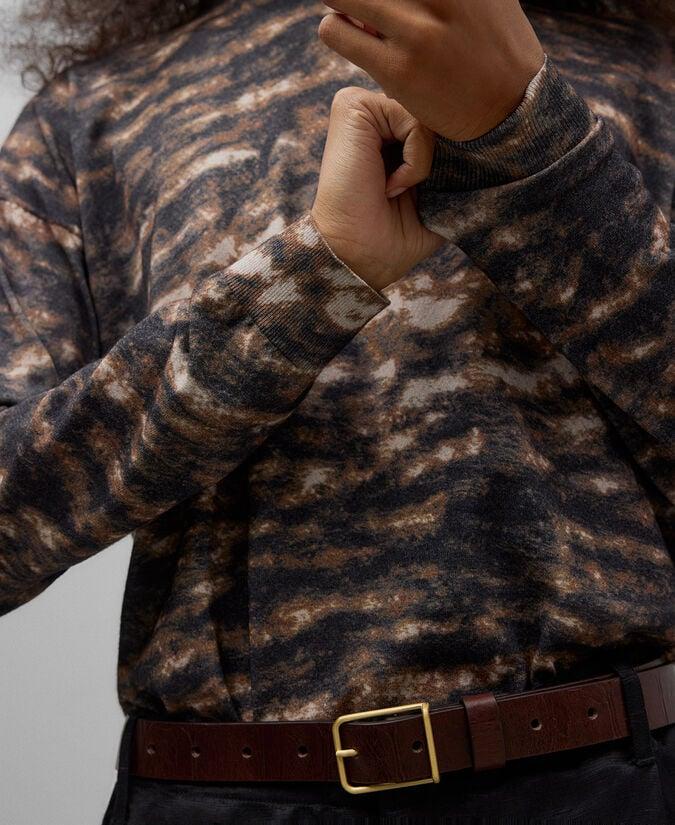 Adolfo Dominguez Jersey Estampado Animal Mujer