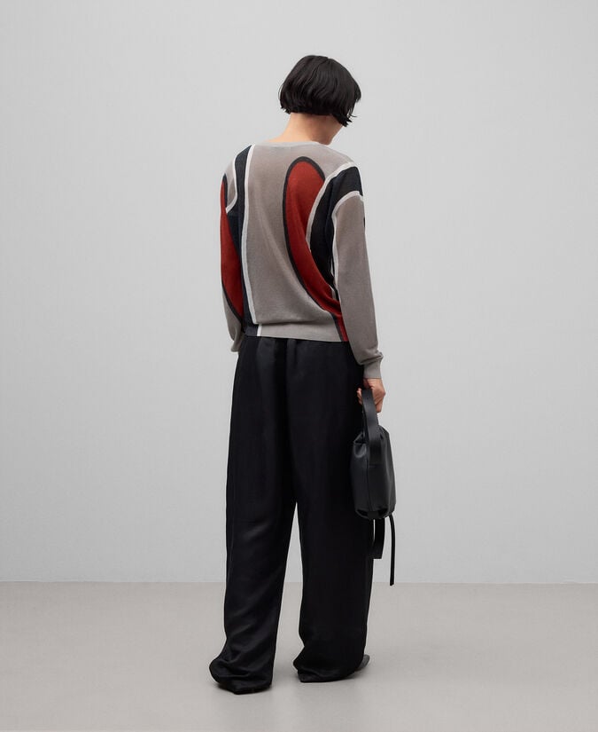 Adolfo Dominguez Jersey Estampado Punto Fino Mujer