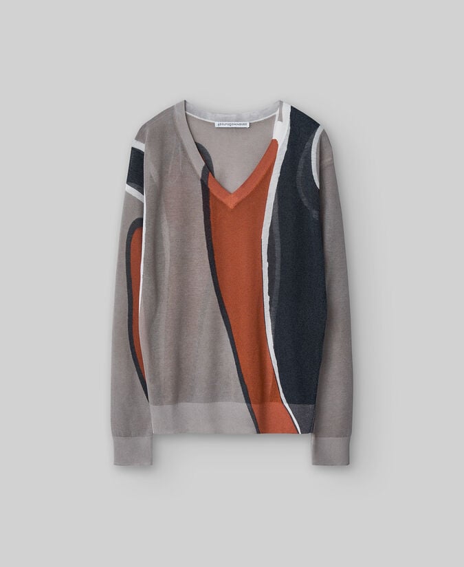 Adolfo Dominguez Jersey Estampado Punto Fino Mujer