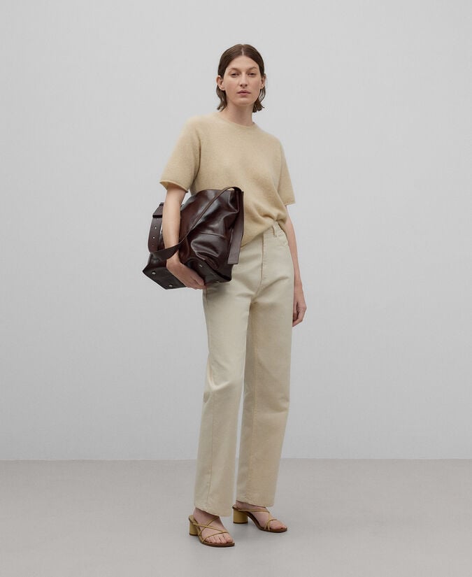 Adolfo dominguez Jersey manga corta cashmere mujer