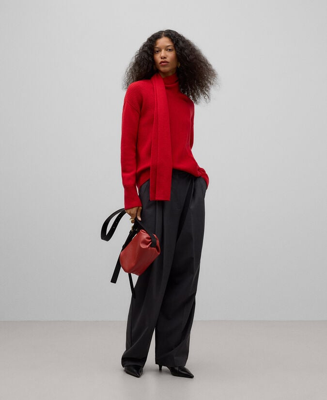 Adolfo dominguez Jersey punto con bufanda mujer