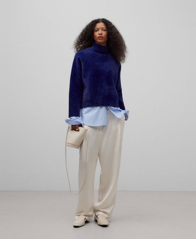 Adolfo dominguez Jersey punto efecto pelo mujer