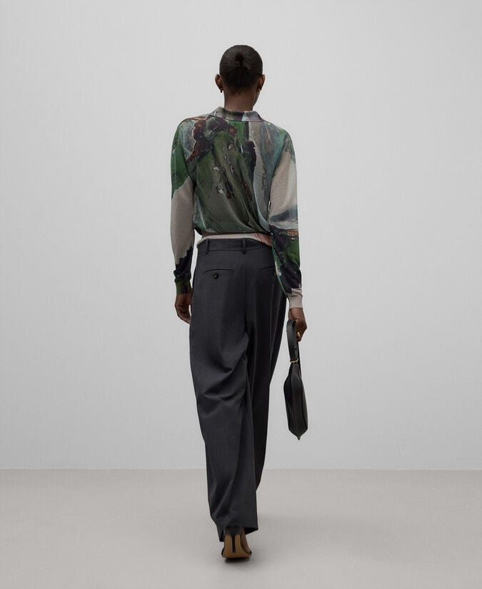 Adolfo Dominguez Jersey Punto Estampado Mujer