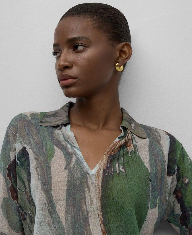 Adolfo Dominguez Jersey Punto Estampado Mujer