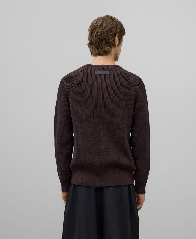 Adolfo Dominguez Jersey Punto Inglés Marrón Hombre