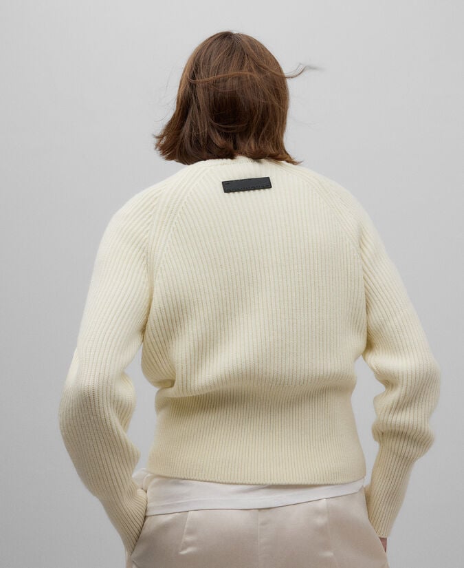 Adolfo Dominguez Jersey Punto Perlado Crudo Mujer