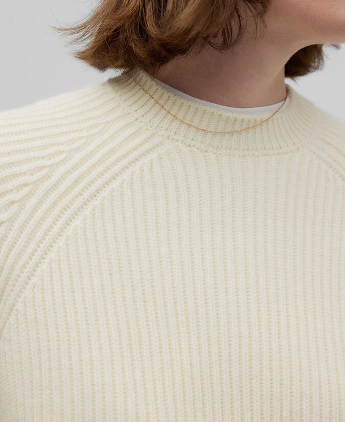 Adolfo Dominguez Jersey Punto Perlado Crudo Mujer