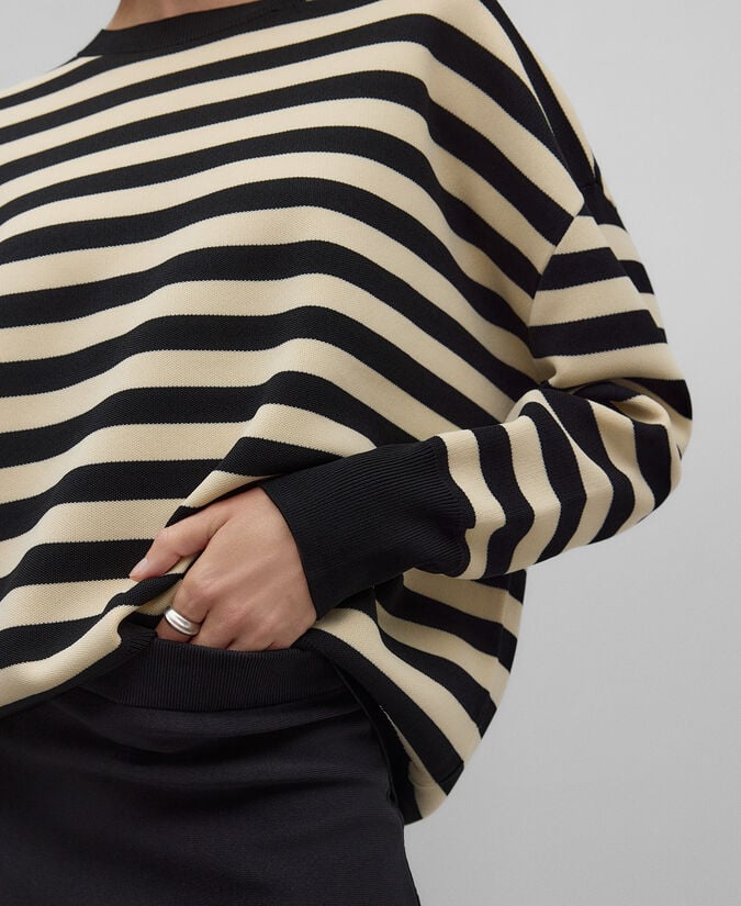 Adolfo Dominguez Jersey Punto Piqué Rayas Mujer