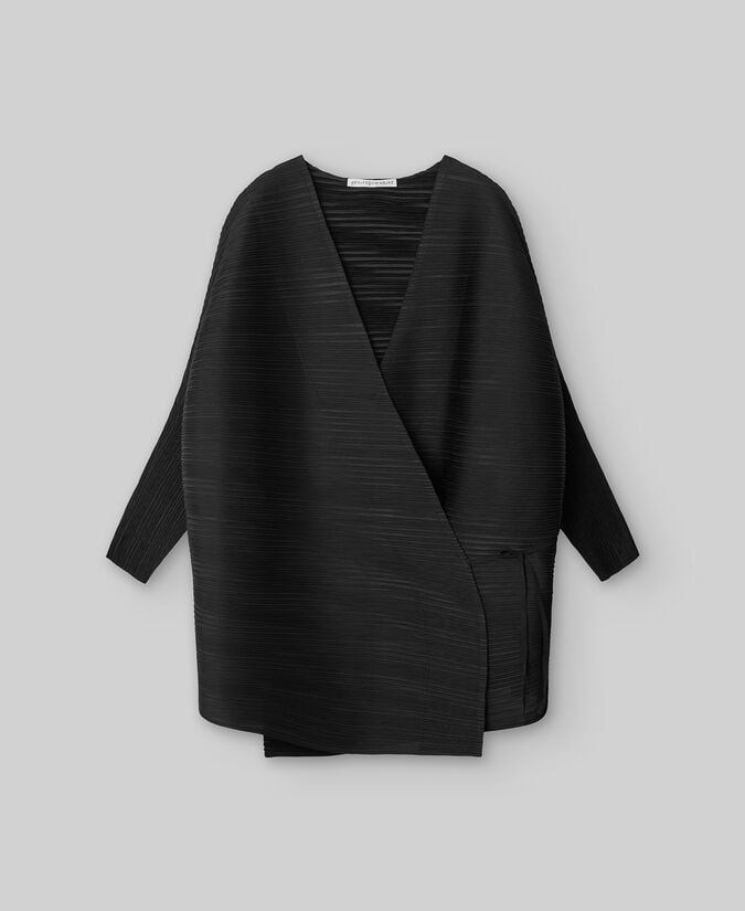 Adolfo Dominguez Kimono Crinkle Negro Mujer