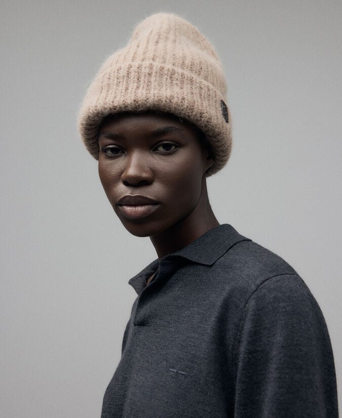 Adolfo Dominguez Maxi Beanie Mezcla Alpaca Mujer