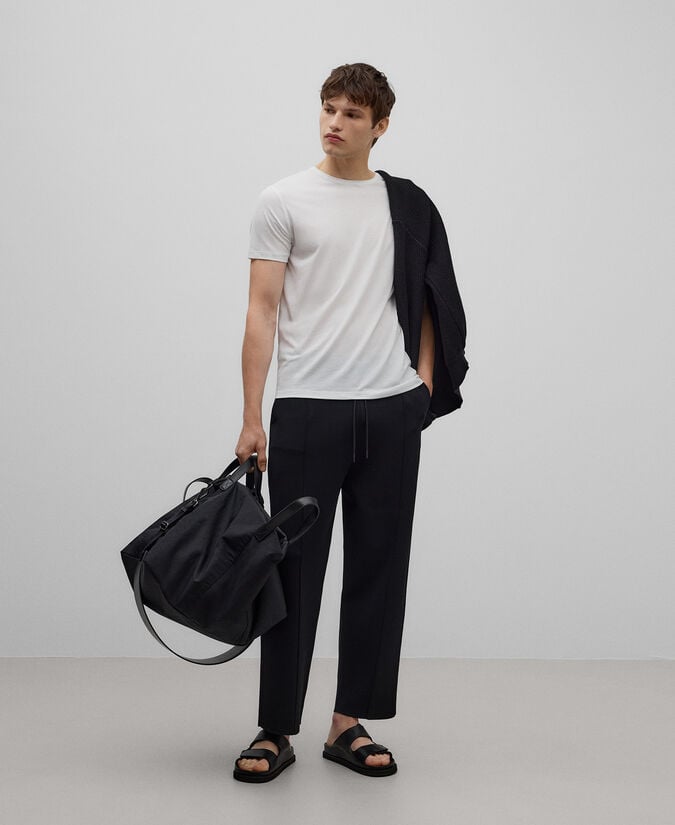 Adolfo Dominguez Maxi Bolso De Viaje Negro Hombre