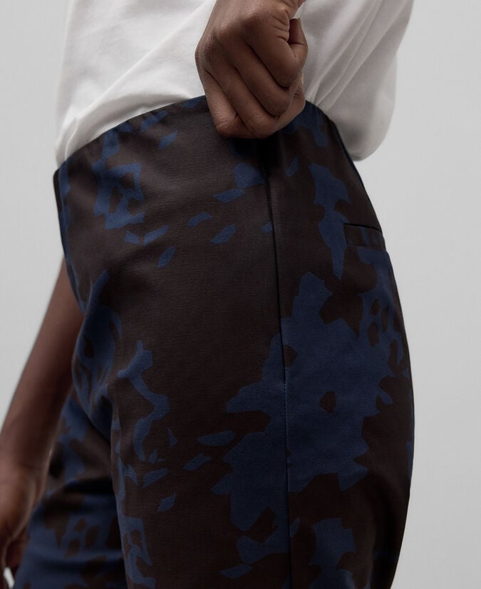 Adolfo Dominguez Pantalón Flare Estampado Mujer