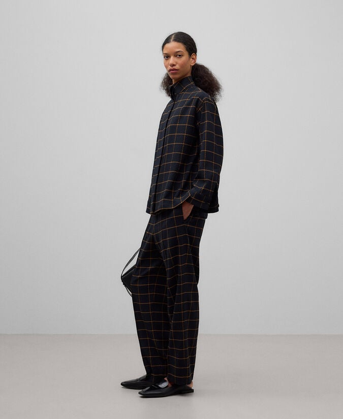 Adolfo dominguez Pantalón jogger cuadros mujer