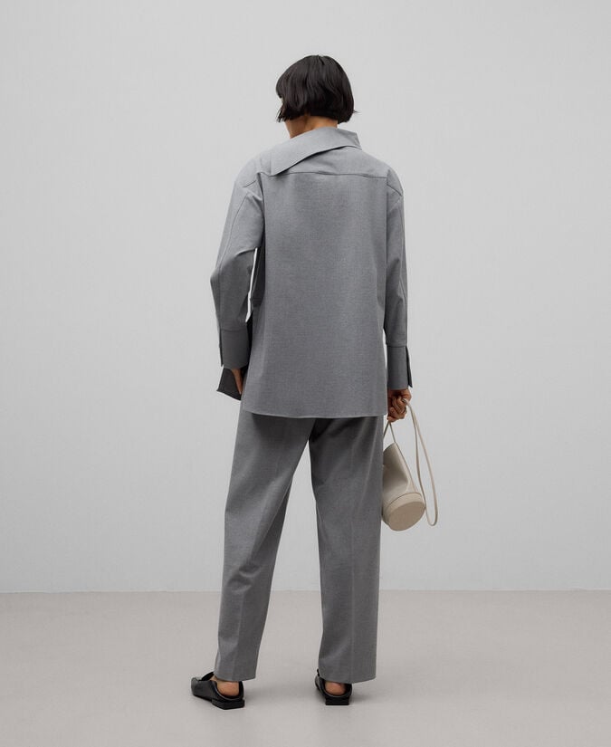 Adolfo Dominguez Pantalón Jogger Gris Mujer