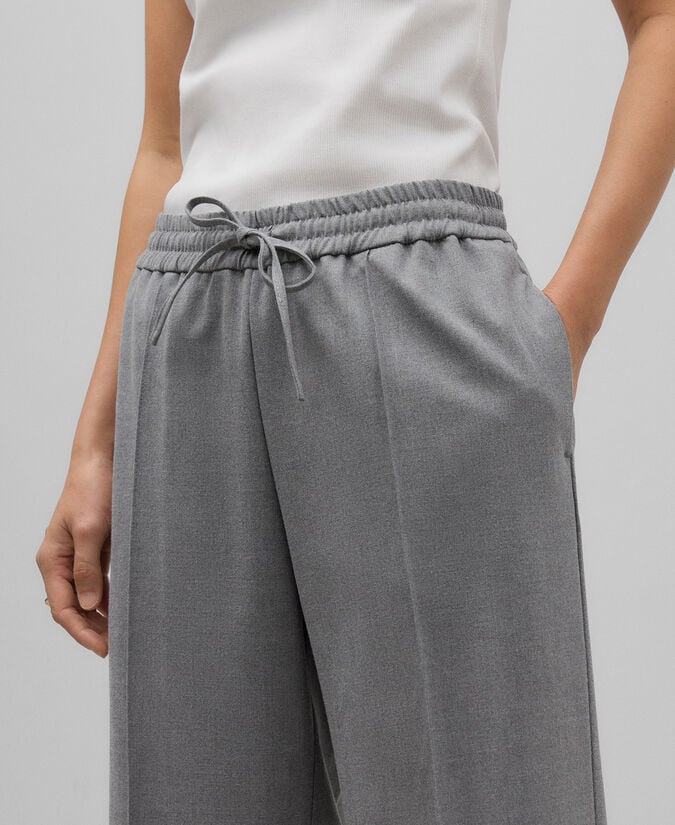 Adolfo Dominguez Pantalón Jogger Gris Mujer