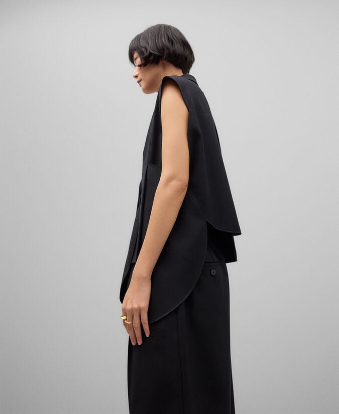 Adolfo Dominguez Pantalón Mezcla Lana Merino Mujer