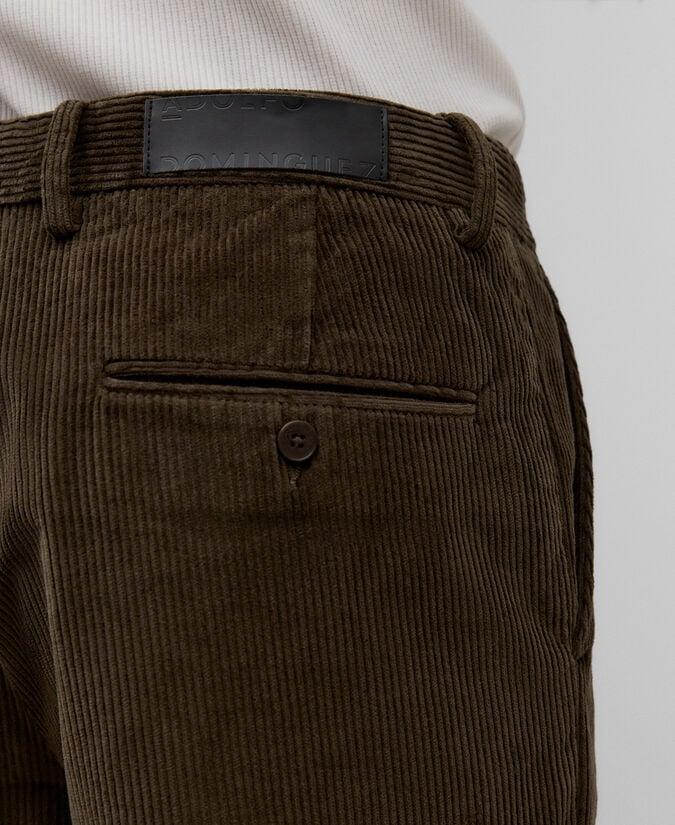 Adolfo Dominguez Pantalón Pana Marrón Hombre