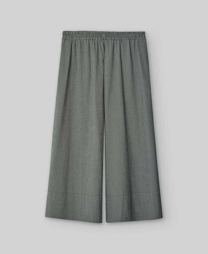 Adolfo Dominguez Pantalón Pierna Ancha Rayas Mujer