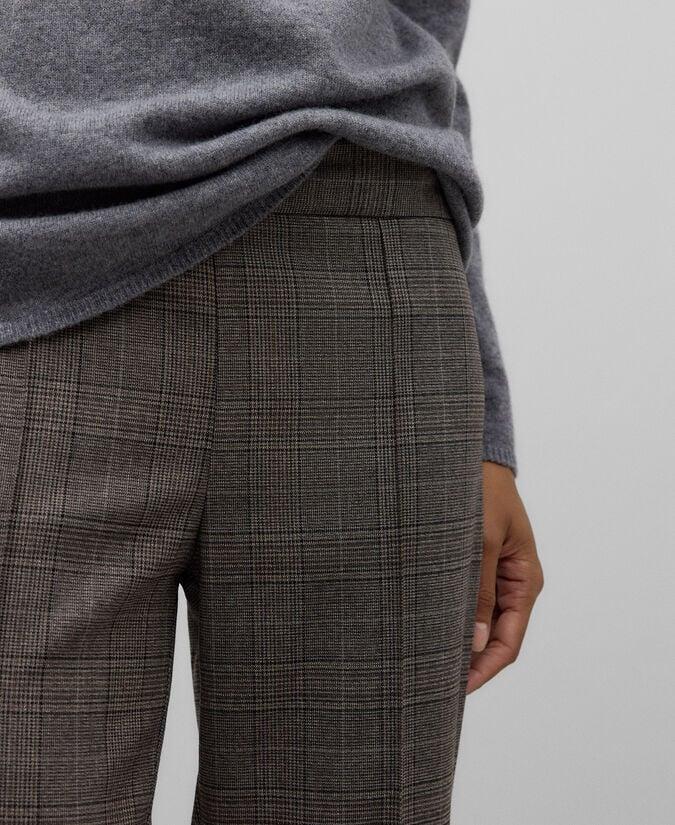 Adolfo Dominguez Pantalón Tobillero Cuadros Mujer