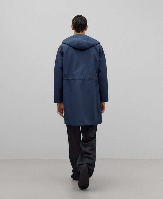 Adolfo Dominguez Parka Capucha Azul Hombre