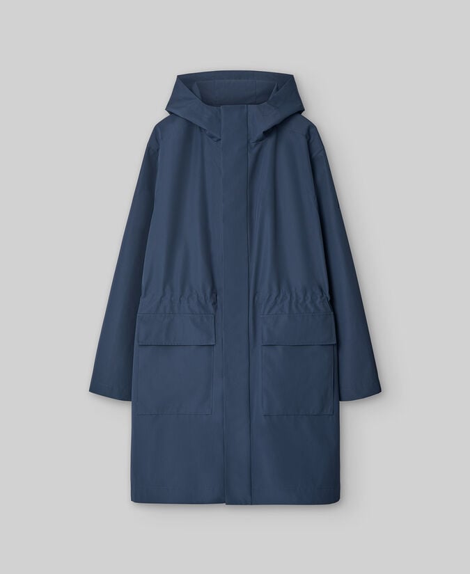 Adolfo Dominguez Parka Capucha Azul Hombre